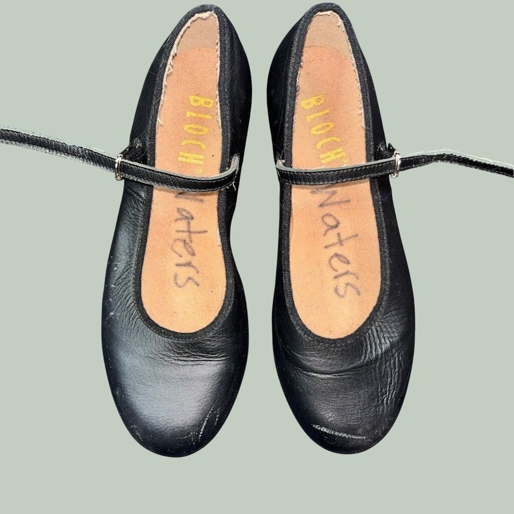 Bloch Mary Jane Tap Dance Shoes Women Size 4.5 Black Techno Taps leather recital